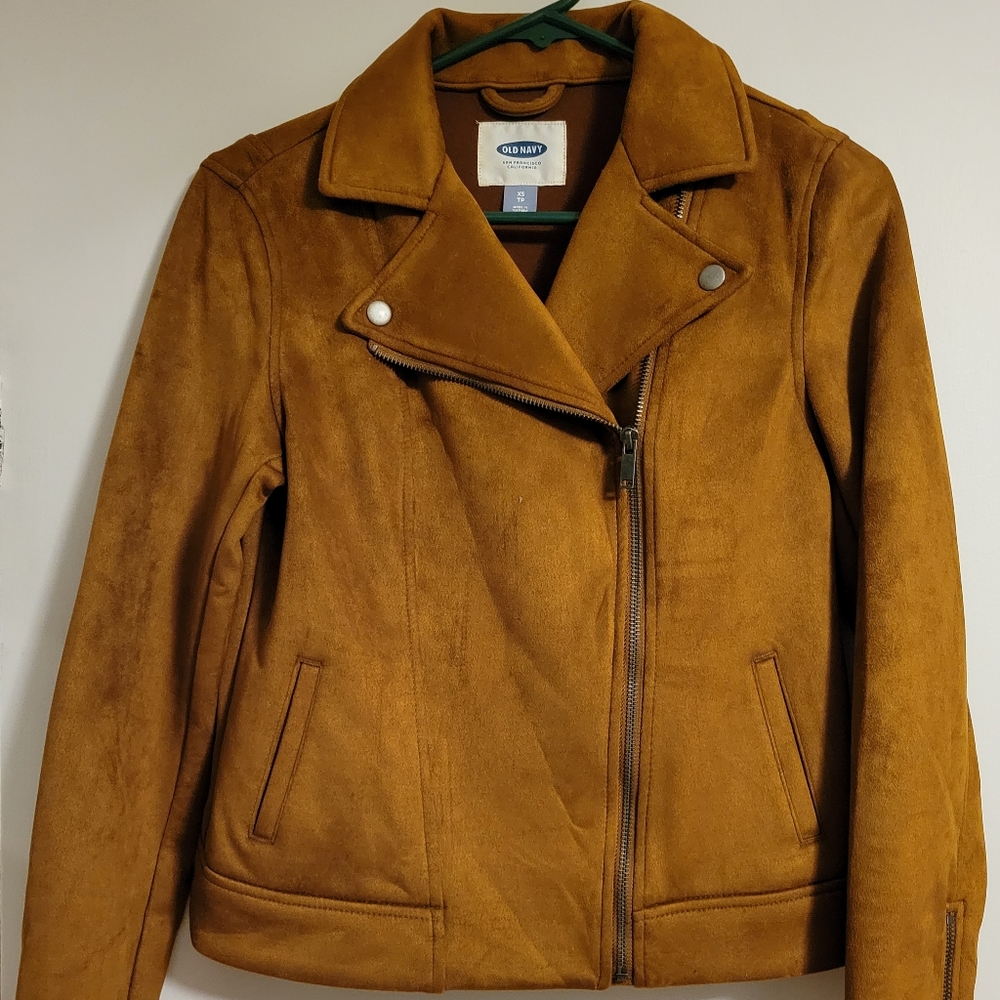 Old Navy suede moto jacket
